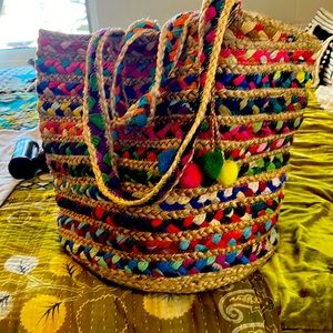 Huge braided tote